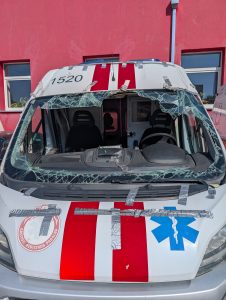 Greitosios medicinos pagalbos automobilis po avarijos