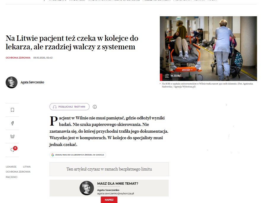 Gazeta Wyborcza publikacija